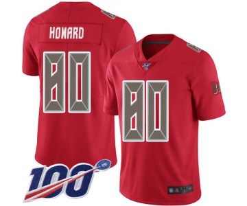 Nike Buccaneers #80 O. J. Howard Red Men's Stitched NFL Limited Rush 100th Season Jersey