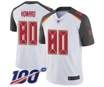 Nike Buccaneers #80 O. J. Howard White Men's Stitched NFL 100th Season Vapor Limited Jersey