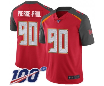 Nike Buccaneers #90 Jason Pierre-Paul Red Team Color Men's Stitched NFL 100th Season Vapor Limited Jersey