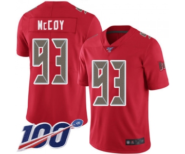 Nike Buccaneers #93 Gerald McCoy Red Men's Stitched NFL Limited Rush 100th Season Jersey