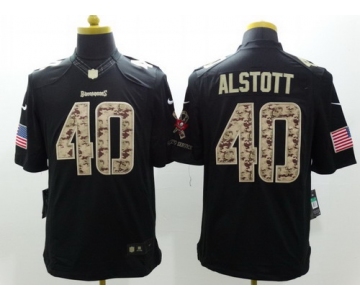 Nike Tampa Bay Buccaneers #40 Mike Alstott Salute to Service Black Limited Jersey