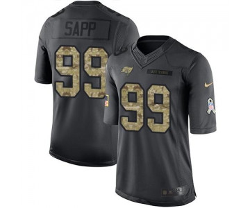 Nike Tampa Bay Buccaneers #99 Warren Sapp Black Men's Stitched NFL Limited 2016 Salute to Service Jersey