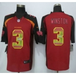 Tampa Bay Buccaneers #3 Jameis Winston Red Strobe 2015 NFL Nike Fashion Jersey