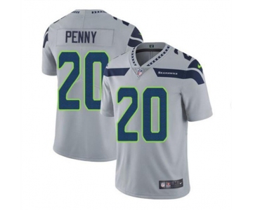 Men's Seattle Seahawks #20 Rashaad Penny Gray Vapor Untouchable Limited Stitched Jersey