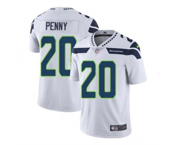 Men's Seattle Seahawks #20 Rashaad Penny White Vapor Untouchable Limited Stitched Jersey