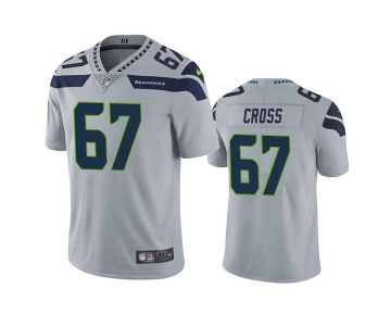 Men's Seattle Seahawks #67 Charles Cross Gray Vapor Untouchable Limited Stitched Jersey