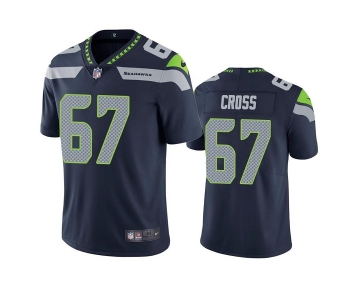 Men's Seattle Seahawks #67 Charles Cross Navy Vapor Untouchable Limited Stitched Jersey