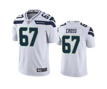 Men's Seattle Seahawks #67 Charles Cross White Vapor Untouchable Limited Stitched Jersey