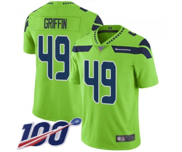 Nike Seahawks #49 Shaquem Griffin Green Men's Stitched NFL Limited Rush 100th Season Jersey