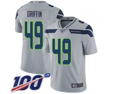 Nike Seahawks #49 Shaquem Griffin Grey Alternate Men's Stitched NFL 100th Season Vapor Limited Jersey
