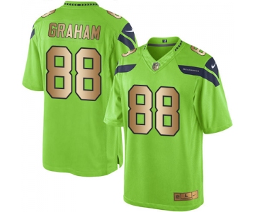 Nike Seahawks #88 Jimmy Graham Green Men's Stitched NFL Limited Gold Rush Jersey