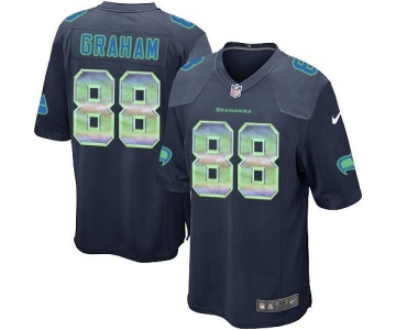 Nike Seahawks #88 Jimmy Graham Steel Blue Team Color Men's Stitched NFL Limited Strobe Jersey