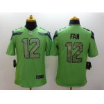 Nike Seattle Seahawks #12 Fan Green Limited Jersey