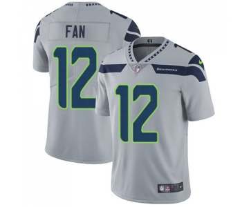 Nike Seattle Seahawks #12 Fan Grey Alternate Men's Stitched NFL Vapor Untouchable Limited Jersey