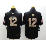 Nike Seattle Seahawks #12 Fan Salute to Service Black Limited Jersey