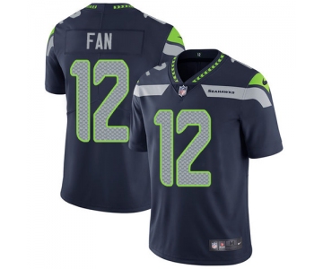 Nike Seattle Seahawks #12 Fan Steel Blue Team Color Men's Stitched NFL Vapor Untouchable Limited Jersey