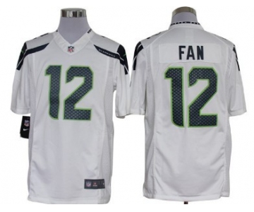 Nike Seattle Seahawks #12 Fan White Limited Jersey