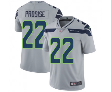 Nike Seattle Seahawks #22 C. J. Prosise Grey Alternate Men's Stitched NFL Vapor Untouchable Limited Jersey