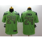 Nike Seattle Seahawks #24 Marshawn Lynch Green Limited Jersey