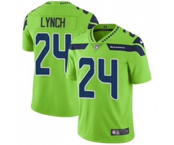 Nike Seattle Seahawks #24 Marshawn Lynch Green Men's Stitched NFL Limited Rush Jersey