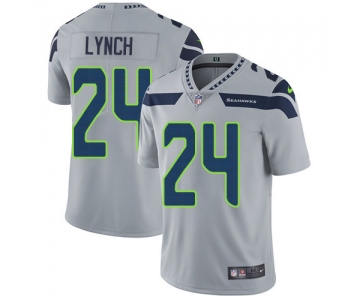 Nike Seattle Seahawks #24 Marshawn Lynch Grey Alternate Men's Stitched NFL Vapor Untouchable Limited Jersey