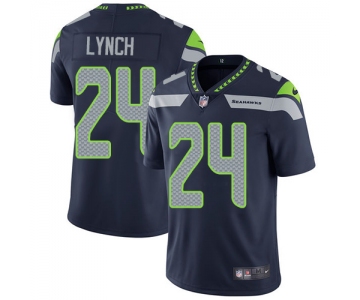 Nike Seattle Seahawks #24 Marshawn Lynch Steel Blue Team Color Men's Stitched NFL Vapor Untouchable Limited Jersey