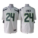 Nike Seattle Seahawks #24 Marshawn Lynch White Limited Jersey