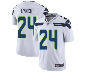 Nike Seattle Seahawks #24 Marshawn Lynch White Men's Stitched NFL Vapor Untouchable Limited Jersey