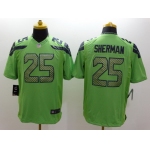 Nike Seattle Seahawks #25 Richard Sherman Green Limited Jersey