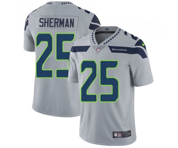 Nike Seattle Seahawks #25 Richard Sherman Grey Alternate Men's Stitched NFL Vapor Untouchable Limited Jersey