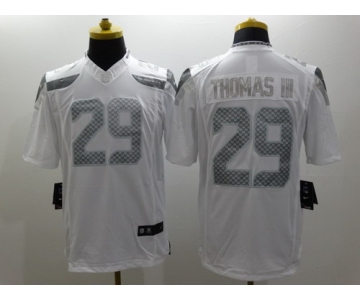 Nike Seattle Seahawks #29 Earl Thomas III Platinum White Limited Jersey