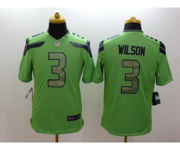 Nike Seattle Seahawks #3 Russell Wilson Green Limited Jersey