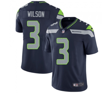 Nike Seattle Seahawks #3 Russell Wilson Steel Blue Team Color Men's Stitched NFL Vapor Untouchable Limited Jersey