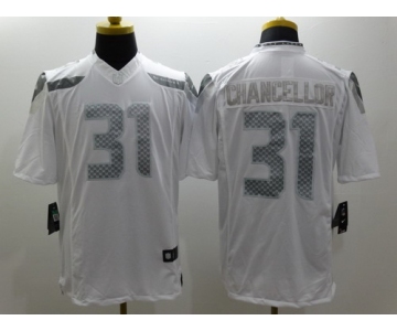 Nike Seattle Seahawks #31 Kam Chancellor Platinum White Limited Jersey