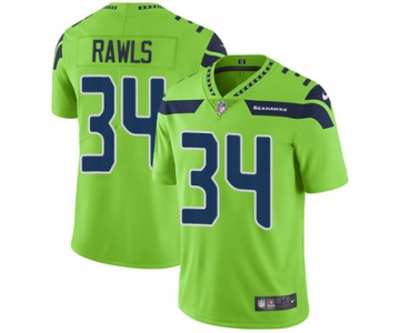 Nike Seattle Seahawks #34 Thomas Rawls Green Men's Stitched NFL Limited Rush Jersey