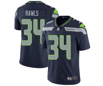 Nike Seattle Seahawks #34 Thomas Rawls Steel Blue Team Color Men's Stitched NFL Vapor Untouchable Limited Jersey