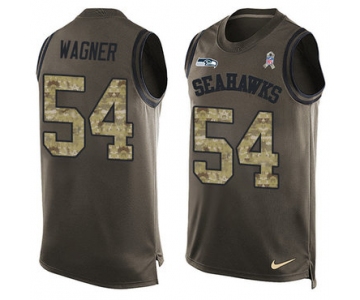 Nike Seattle Seahawks #54 Bobby Wagner Green Men's Stitched NFL Limited Salute To Service Tank Top Jersey