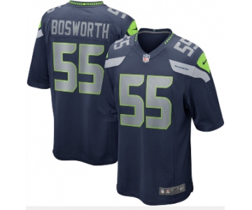 Nike Seattle Seahawks #55 Brian Bosworth Steel Blue Team Color Men's Stitched NFL Vapor Untouchable Limited Jersey