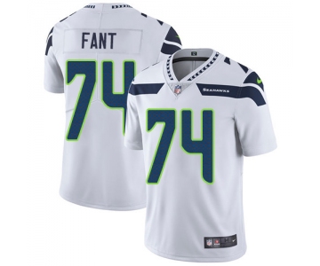 Nike Seattle Seahawks #74 George Fant White Men's Stitched NFL Vapor Untouchable Limited Jersey