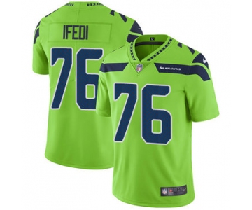 Nike Seattle Seahawks #76 Germain Ifedi Green Men's Stitched NFL Limited Rush Jersey