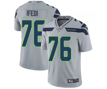 Nike Seattle Seahawks #76 Germain Ifedi Grey Alternate Men's Stitched NFL Vapor Untouchable Limited Jersey