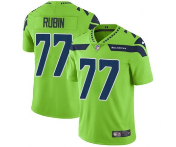 Nike Seattle Seahawks #77 Ahtyba Rubin Green Men's Stitched NFL Limited Rush Jersey