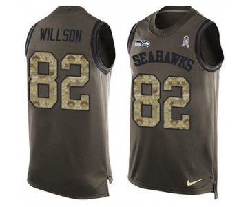 Nike Seattle Seahawks #82 Luke Willson Green Men's Stitched NFL Limited Salute To Service Tank Top Jersey