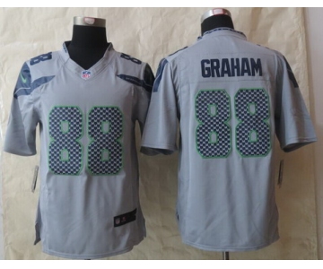 Nike Seattle Seahawks #88 Jimmy Graham Gray Limited Jersey