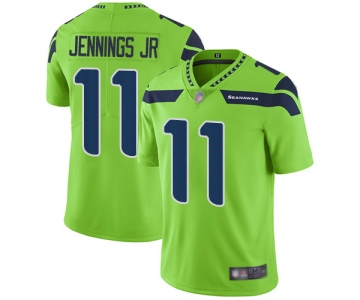 Seahawks #11 Gary Jennings Jr. Green Men's Stitched Football Limited Rush Jersey