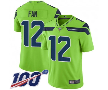 Seahawks #12 Fan Green Men's Stitched Football Limited Rush 100th Season Jersey