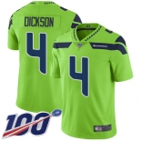 Seahawks #4 Michael Dickson Green Men's Stitched Football Limited Rush 100th Season Jersey