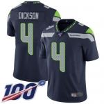 Seahawks #4 Michael Dickson Steel Blue Team Color Men's Stitched Football 100th Season Vapor Limited Jersey