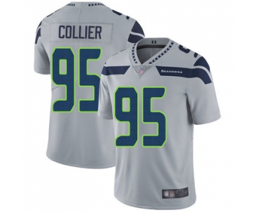 Seahawks #95 L.J. Collier Grey Alternate Men's Stitched Football Vapor Untouchable Limited Jersey