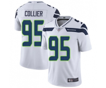 Seahawks #95 L.J. Collier White Men's Stitched Football Vapor Untouchable Limited Jersey